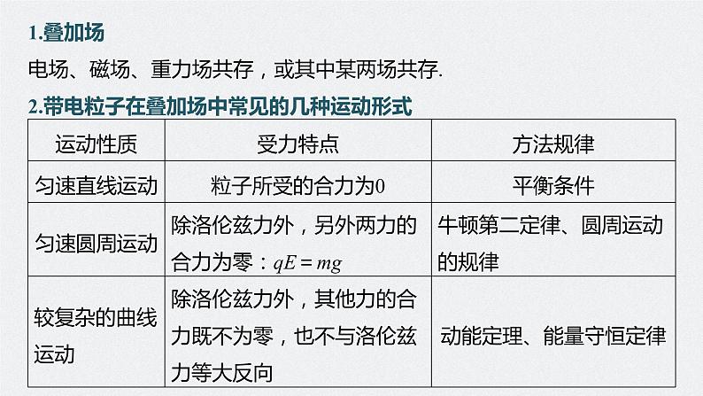 新高考物理一轮复习课件  第10章 专题强化22　带电粒子在叠加场和交变电、磁场中的运动07