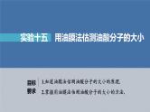 新高考物理一轮复习课件  第15章 实验15　用油膜法估测油酸分子的大小