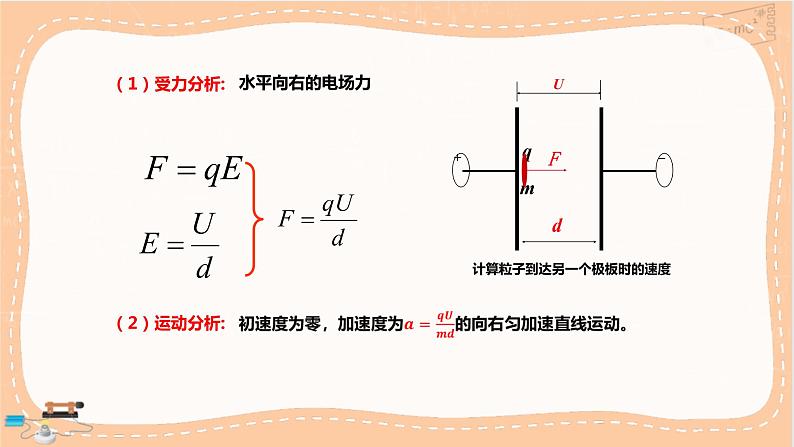 人教版高中物理必修第三册·10.5《带电粒子在电场中的运动》课件+练习（含答案）05