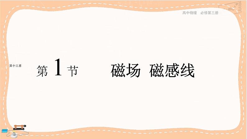 人教版高中物理必修第三册·13.1《磁场 磁感线》课件+练习（含答案）01