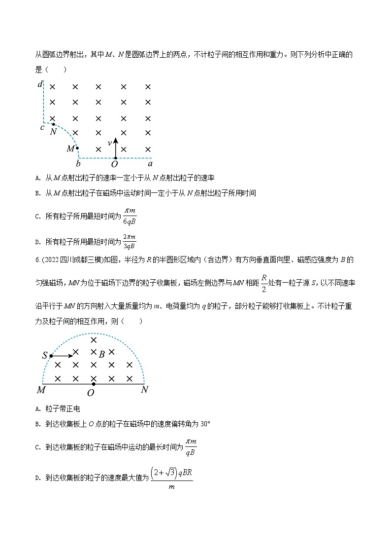 专题06 圆形边界磁场模型-高考物理磁场常用模型最新模拟题精练03
