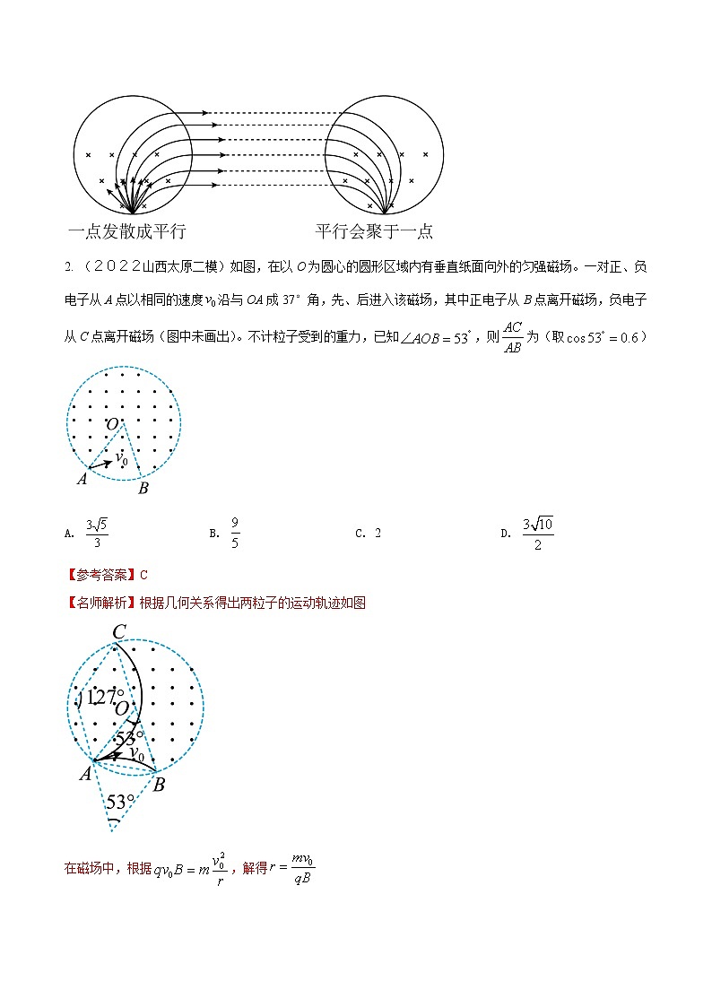 专题06 圆形边界磁场模型-高考物理磁场常用模型最新模拟题精练02