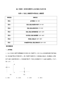 专题01 竖直上抛模型和类竖直上抛模型-高三物理二轮常见模型与方法强化专训专练