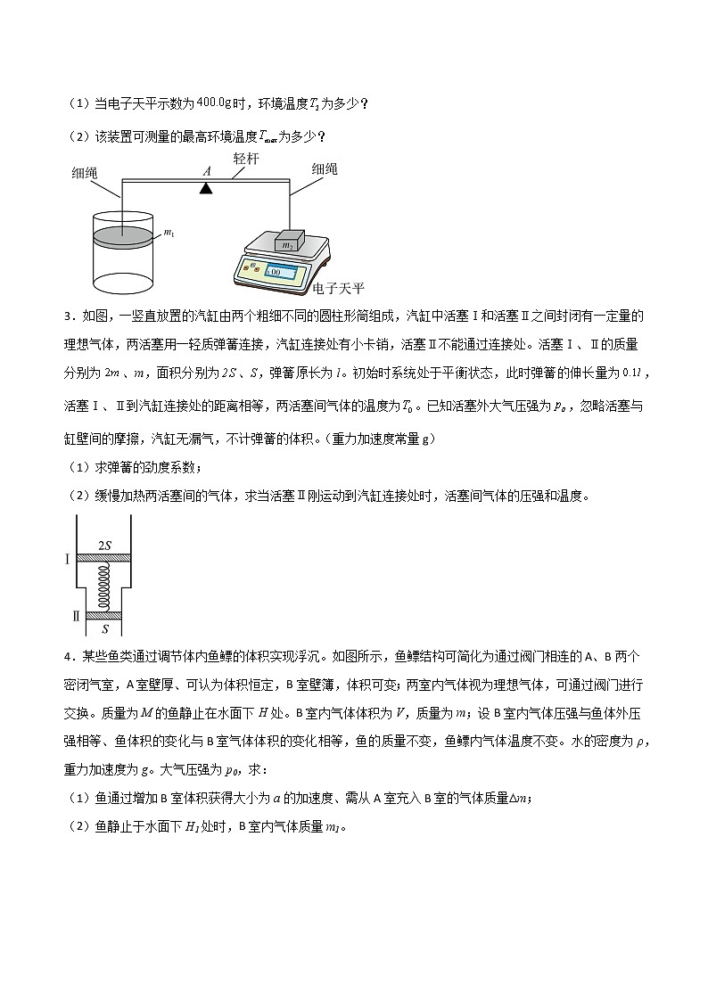 专题29 有关理想气体实验定律的平衡和动力学模型（原卷版）第2页