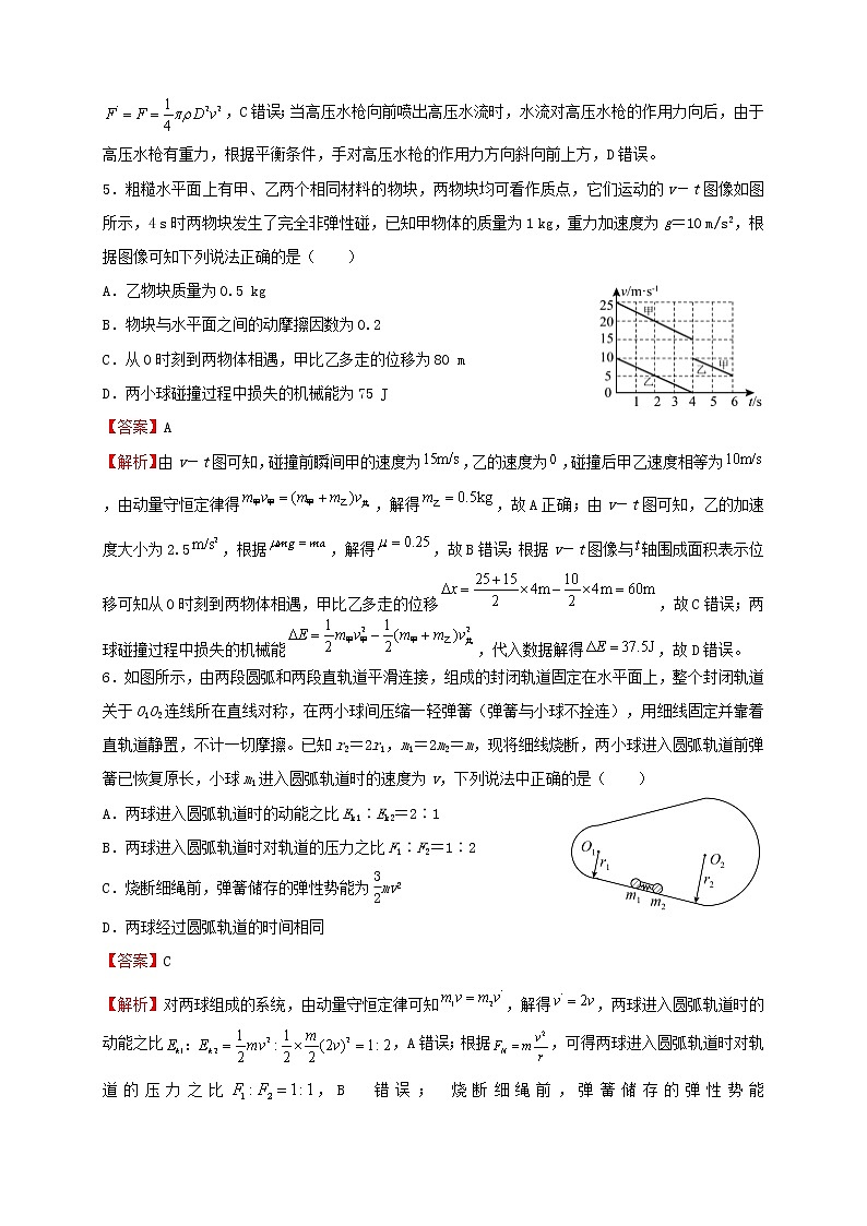 2023届高考物理二轮专题复习5动量和能量第3页