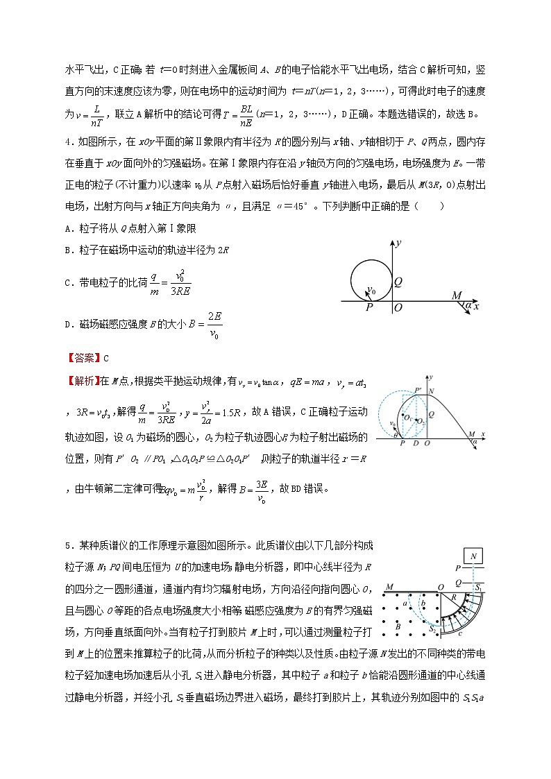 2023届高考物理二轮提升复习2带电粒子在复合场中运动第3页