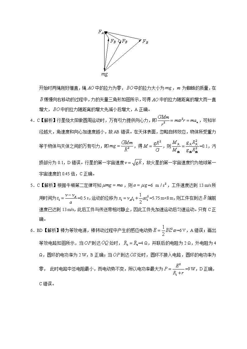 【高考物理模拟】名校名师仿真模拟联考试题（新课标全国卷）（03）02