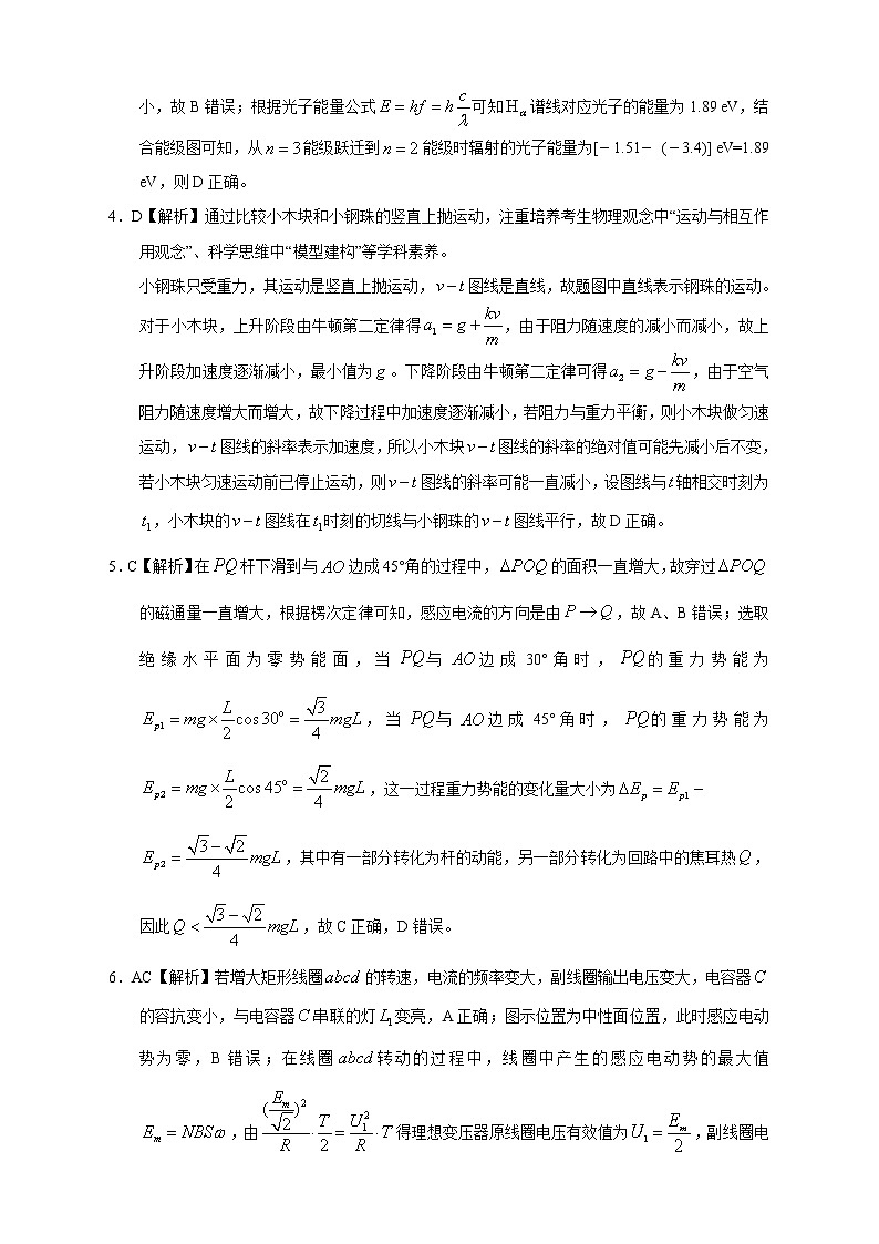 【高考物理模拟】名校名师仿真模拟联考试题（新课标全国卷）（07）02