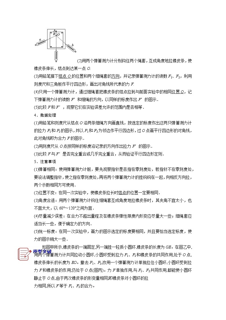 专题实验3　验证力的平行四边形定则-备战2023年高考物理实验专题突破02