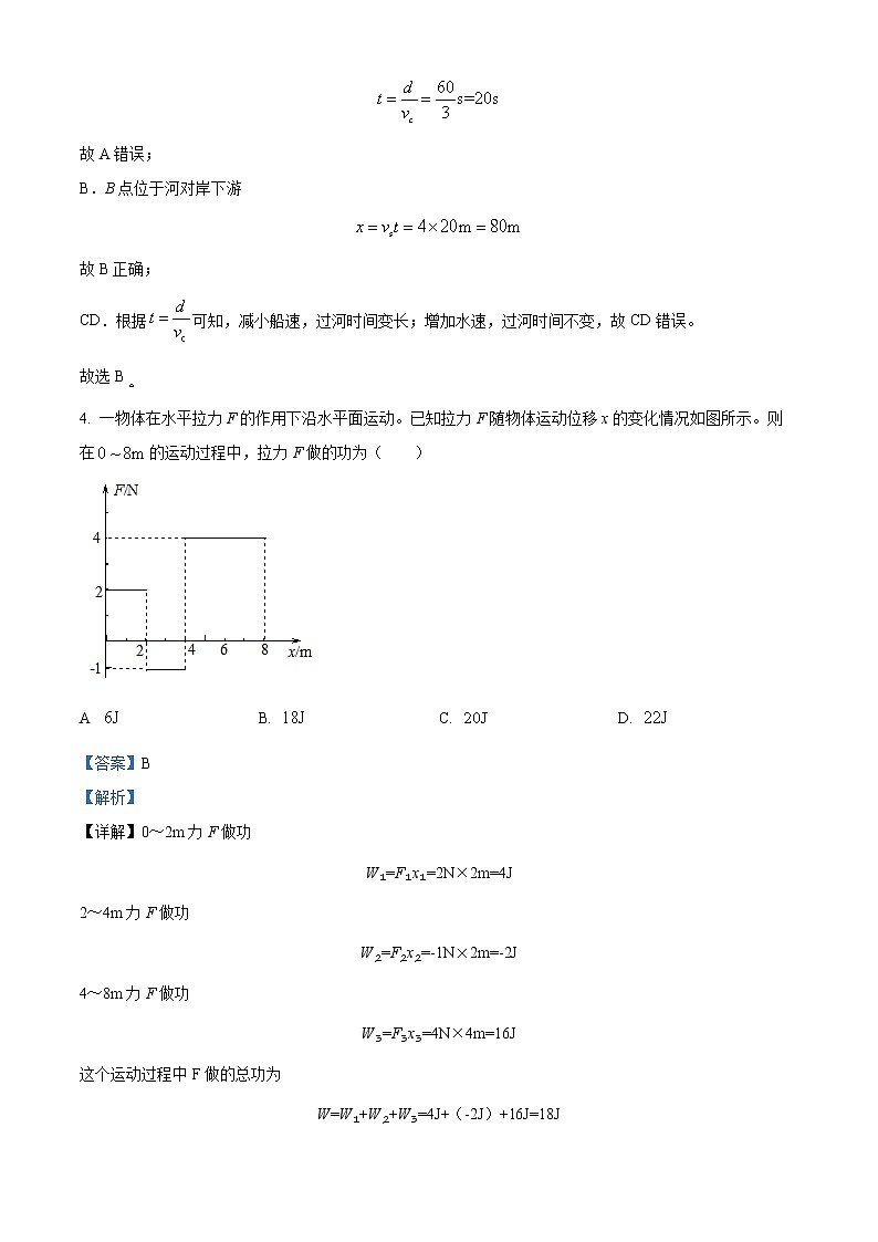 2023重庆市育才中学高一下学期3月月考物理试题含解析03