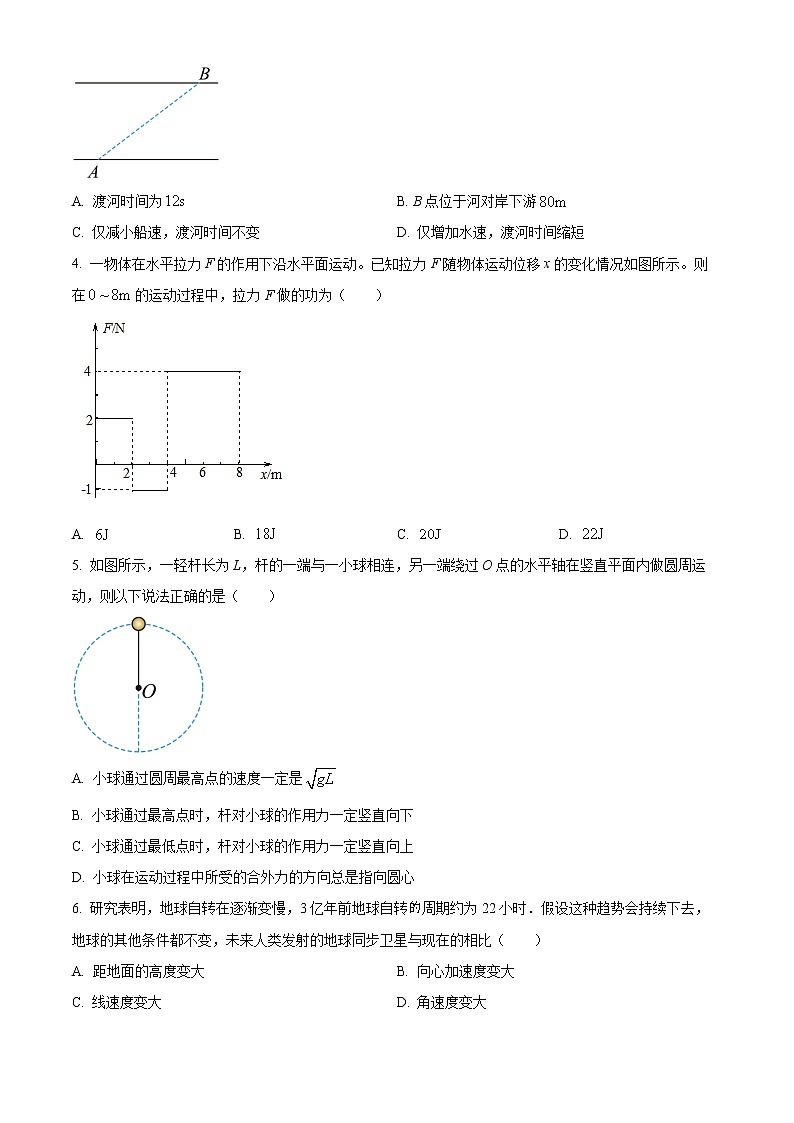 2023重庆市育才中学高一下学期3月月考物理试题含解析02