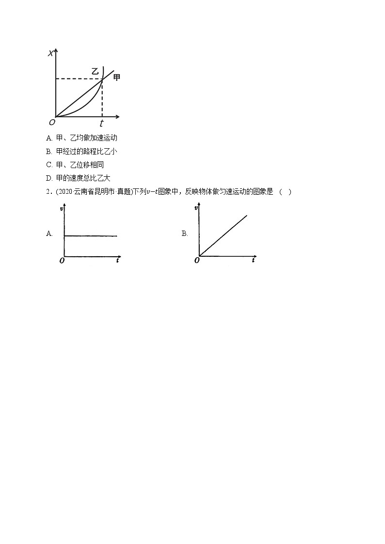 高考物理一轮复习【小题狂练】 第03练 运动图像及追及、相遇问题02