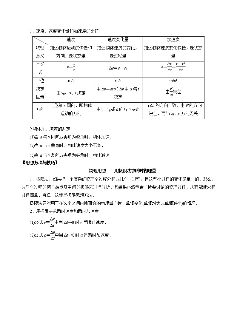 高考物理二轮复习【知识手册】专题1  直线运动03
