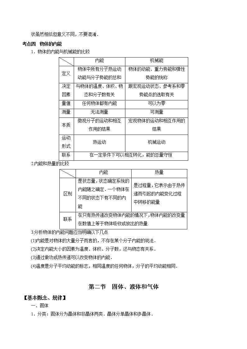 高考物理二轮复习【知识手册】专题13  热学部分03