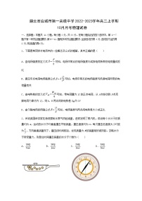 2022-2023学年湖北省应城市第一高级中学高二上学期10月月考物理试题含答案