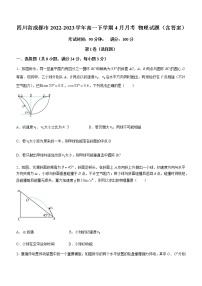 四川省成都市2022-2023学年高一下学期4月月考 物理试题（含答案）