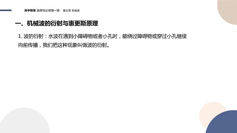 粤教版高中物理选择性必修第一册·第三章机械波3.3机械波的传播现象（课件PPT）04