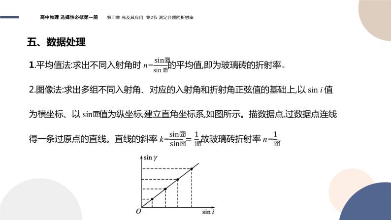 粤教版高中物理选择性必修第一册·第四章光及其应用4.2 测定介质的折射率（课件PPT）07