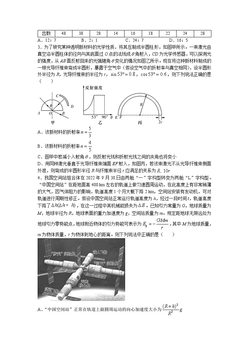 湖南师范大学附属中学2022-2023学年高三物理下学期模拟考试（一）试卷（Word版附答案）02