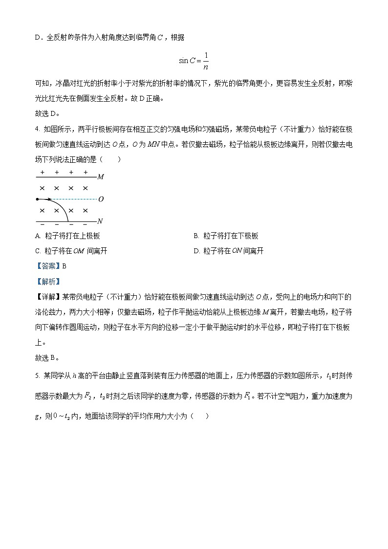 重庆市第八中学校2022-2023学年高三下学期高考适应性月考卷（六）物理试题03