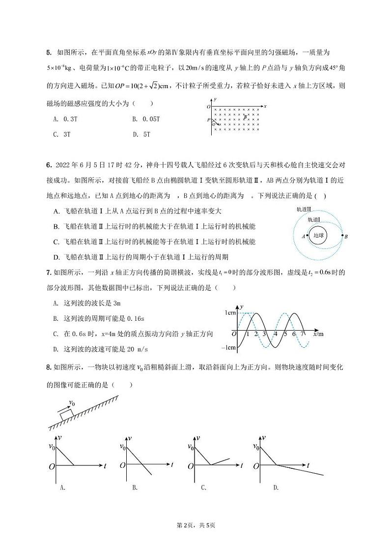 2023沈阳二中高三下学期第三次模拟考试物理PDF版含答案02