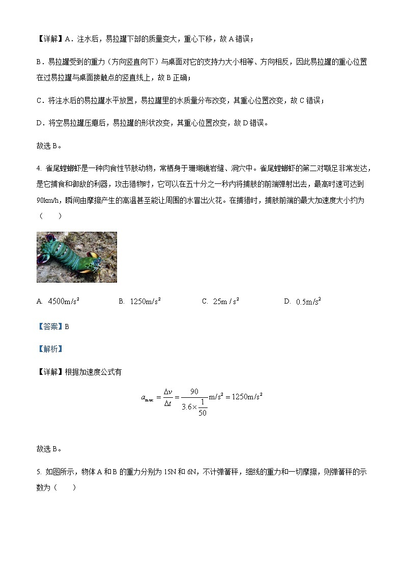 2022-2023学年江苏省新海高级中学高一上学期10月学情调研考试物理试题含解析第3页