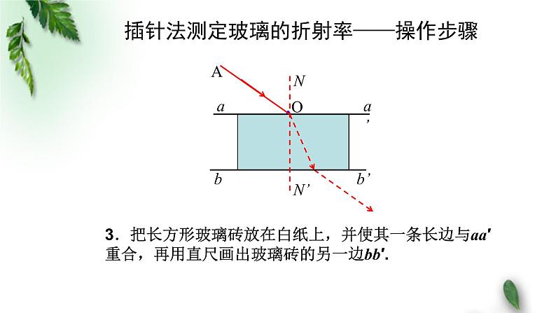 2022-2023年粤教版(2019)新教材高中物理选择性必修1 第4章光及其应用第2节测定介质的折射率课件07