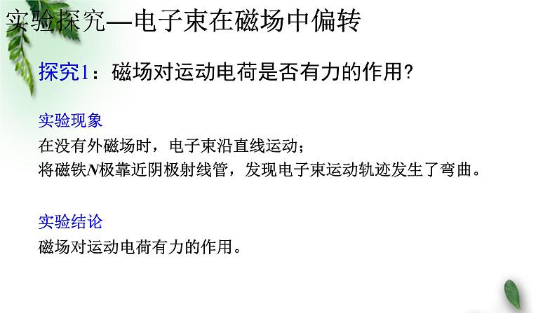 2022-2023年人教版(2019)新教材高中物理选择性必修2 第1章安培力与洛伦兹力第2节磁场对运动电荷的作用力课件04