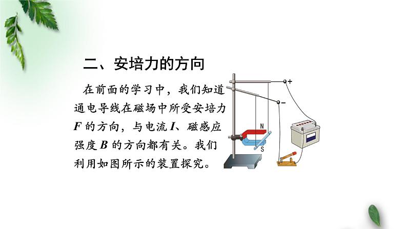 2022-2023年人教版(2019)新教材高中物理选择性必修2 第1章安培力与洛伦兹力第1节磁场对通电导线的作用力(第一课时)课件第4页