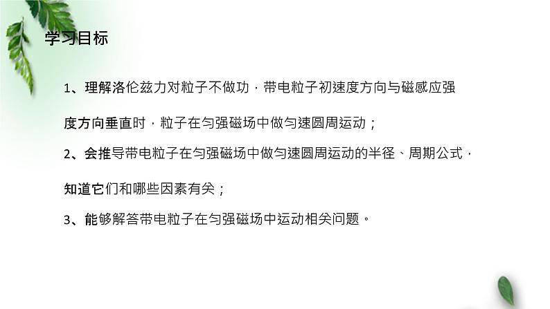 2022-2023年人教版(2019)新教材高中物理选择性必修2 第1章安培力与洛伦兹力第3节带电粒子在匀强磁场中的运动课件第2页