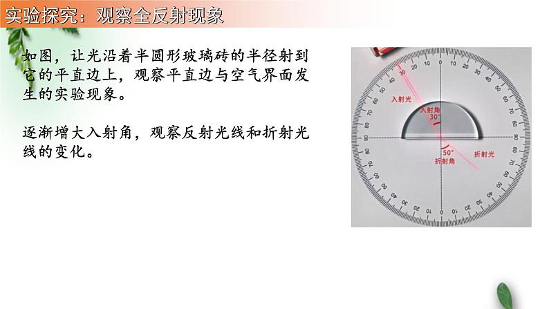 2022-2023年人教版(2019)新教材高中物理选择性必修1 第4章光第2节全反射课件05