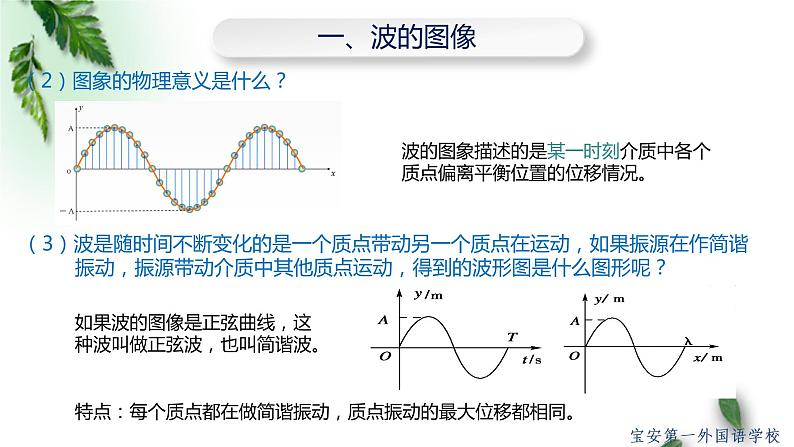 2022-2023年人教版(2019)新教材高中物理选择性必修1 第3章机械波第2节波的描述(3)课件第5页