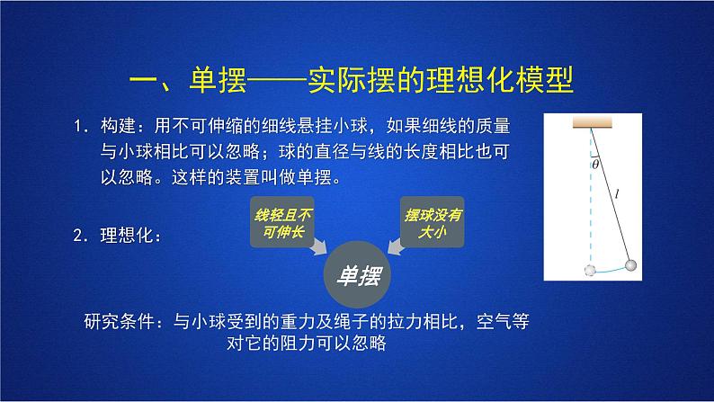 2022-2023年人教版(2019)新教材高中物理选择性必修1 第2章机械振动第4节单摆课件第7页