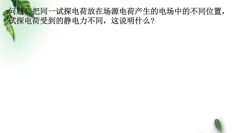 2022-2023年人教版(2019)新教材高中物理必修3 第9章静电场及其应用第3节电场电场强度(1)课件第6页