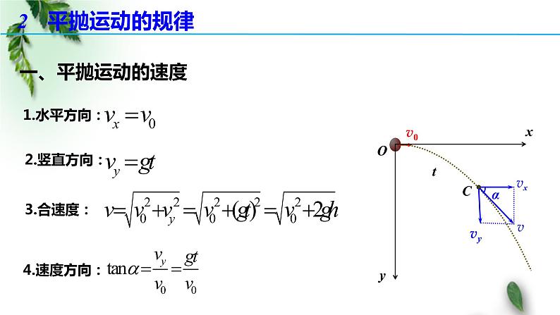 2022-2023年人教版(2019)新教材高中物理必修2 第5章抛体运动第4节抛体运动的规律(3)课件第6页