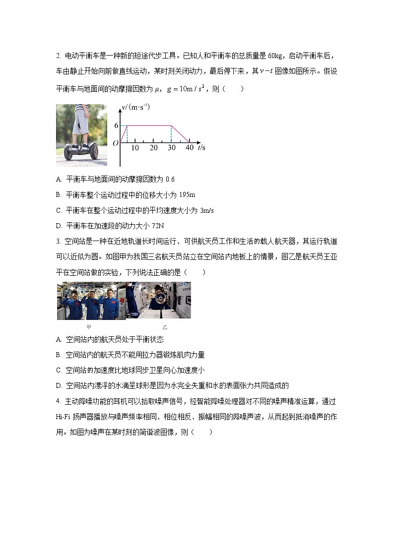 天津市河西区2022-2023学年高三物理下学期总复习质量调查（一模）试题（Word版附答案）02