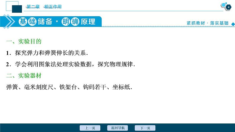 高考物理一轮复习课件+讲义  第2章 4 实验二　探究弹力和弹簧伸长的关系05