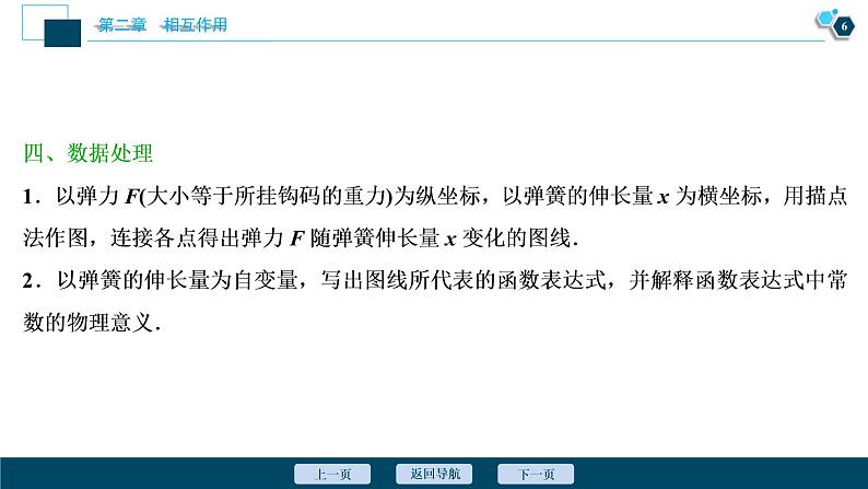 高考物理一轮复习课件+讲义  第2章 4 实验二　探究弹力和弹簧伸长的关系07