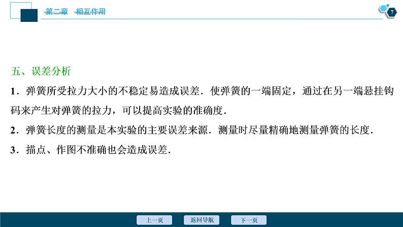 高考物理一轮复习课件+讲义  第2章 4 实验二　探究弹力和弹簧伸长的关系08