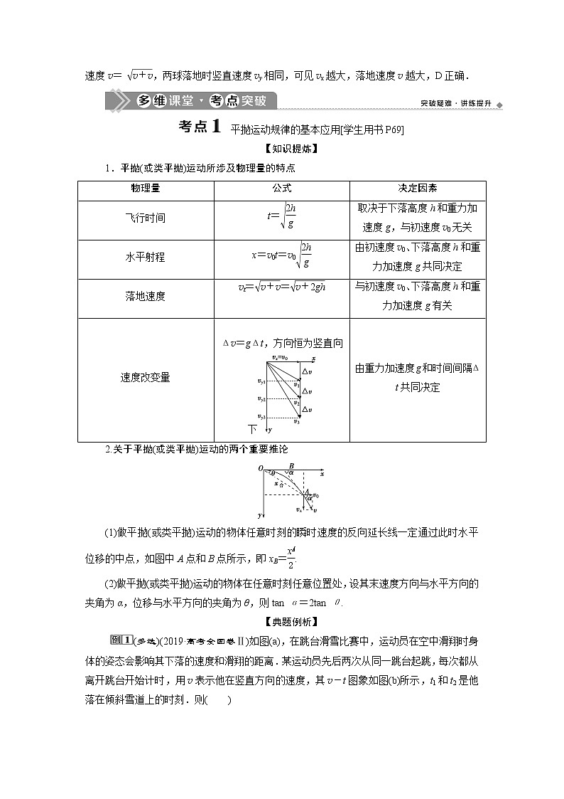高考物理一轮复习讲义 第4章 2 第二节　抛体运动第3页