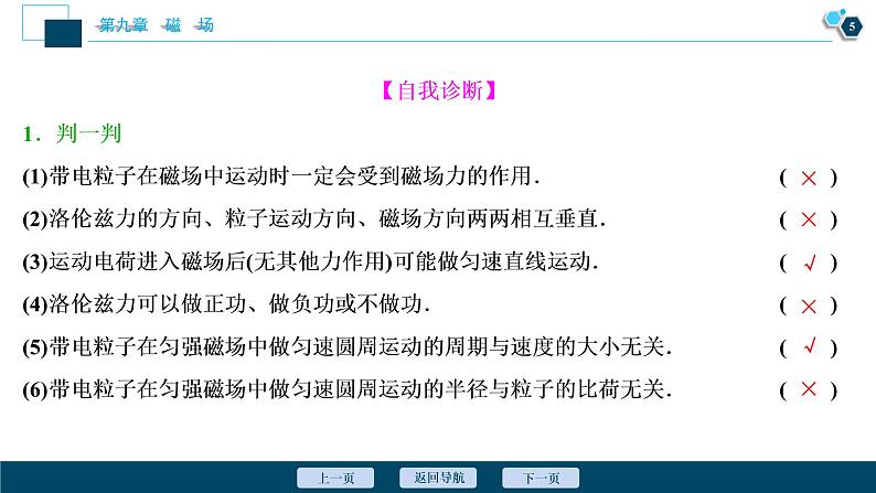 高考物理一轮复习讲义 第9章 2 第二节　磁场对运动电荷的作用第6页