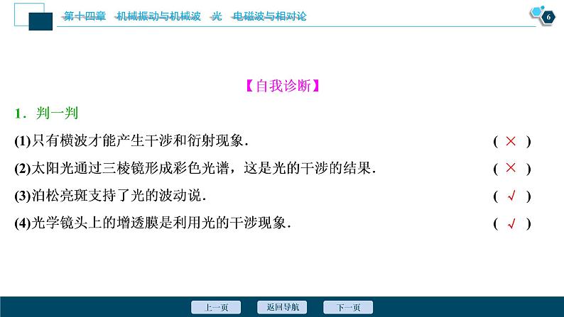 高考物理一轮复习课件+讲义  第14章 4 第四节　光的波动性　电磁波(实验：用双缝干涉测光的波长)07