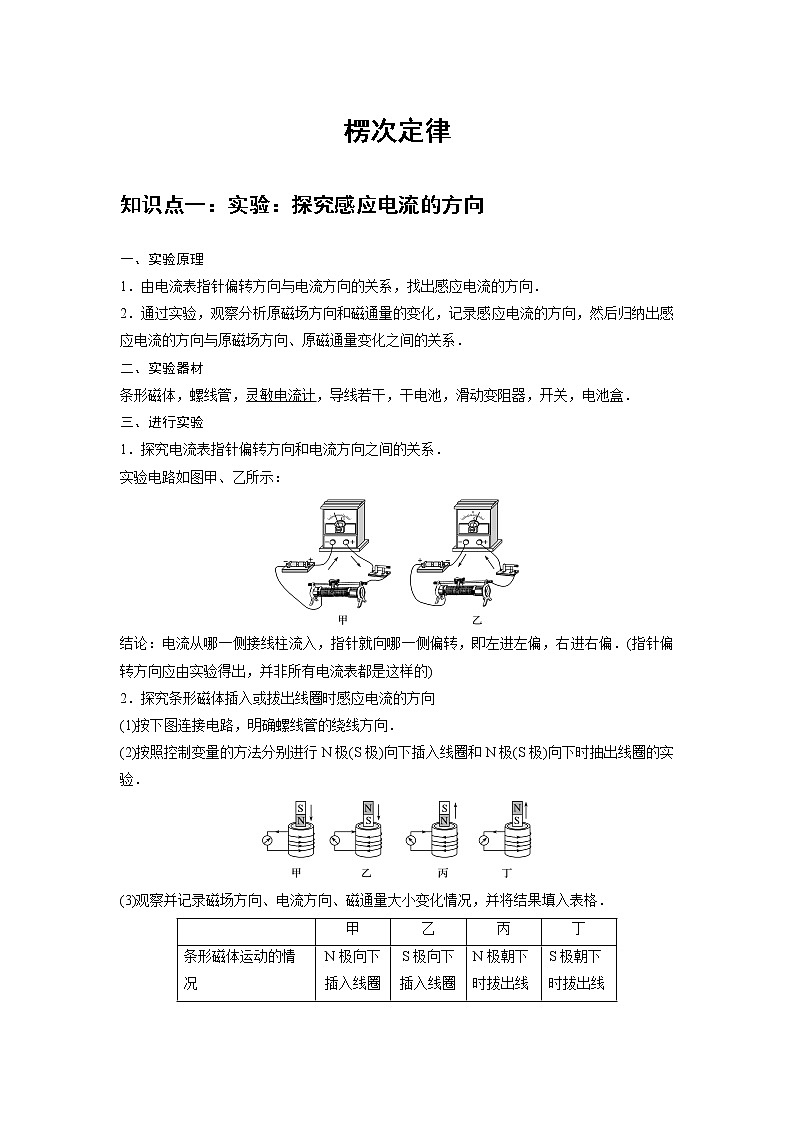 新课改-高中物理-选修第2册  05 A楞次定律 基础版（教师版）第1页