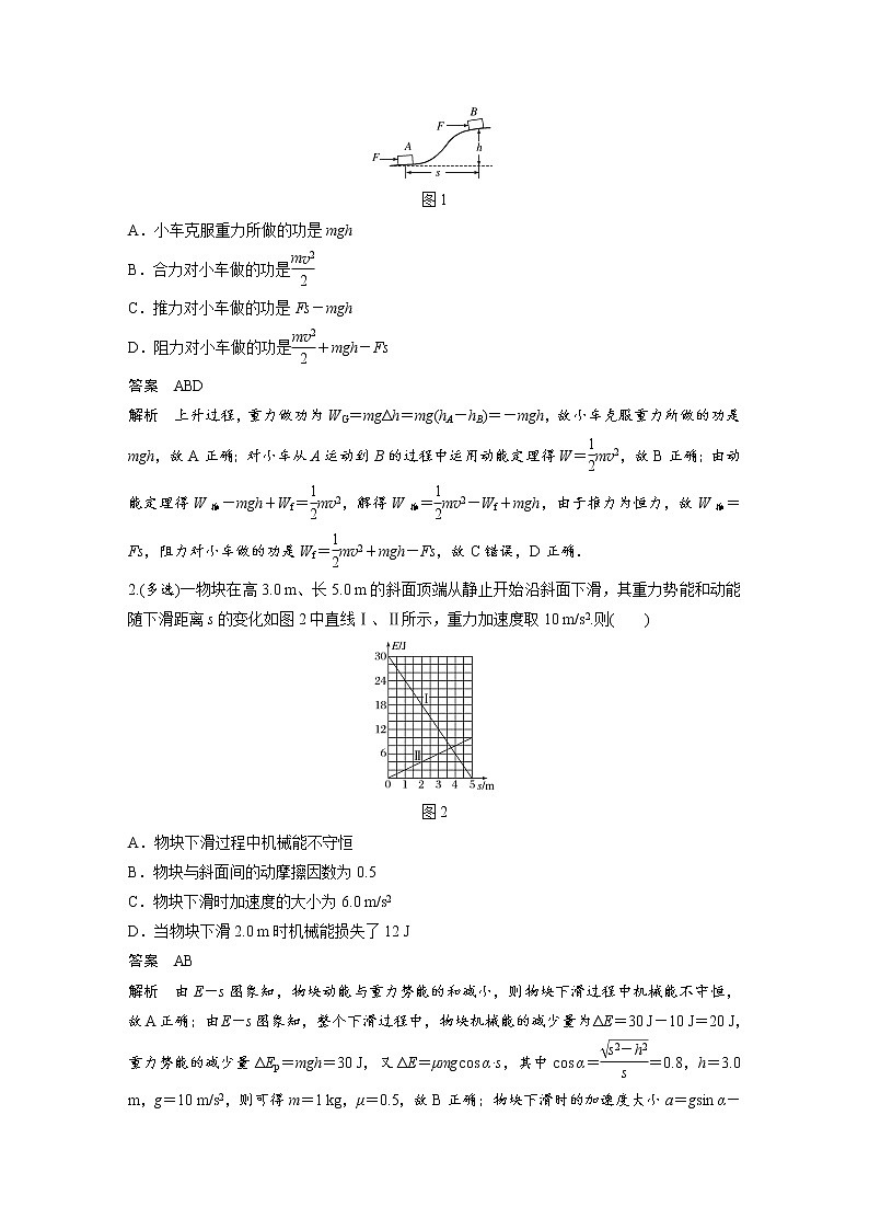 新课改-高中物理一轮复习（上）  14 A功能关系、能量守恒定律 基础版（教师版）第2页