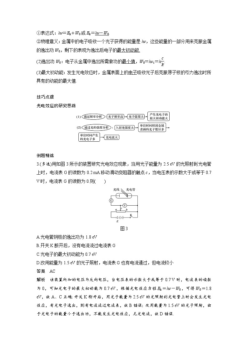 新课改-高中物理一轮复习（下）  12 B光电效应及波粒二象性 中档版（教师版）第3页