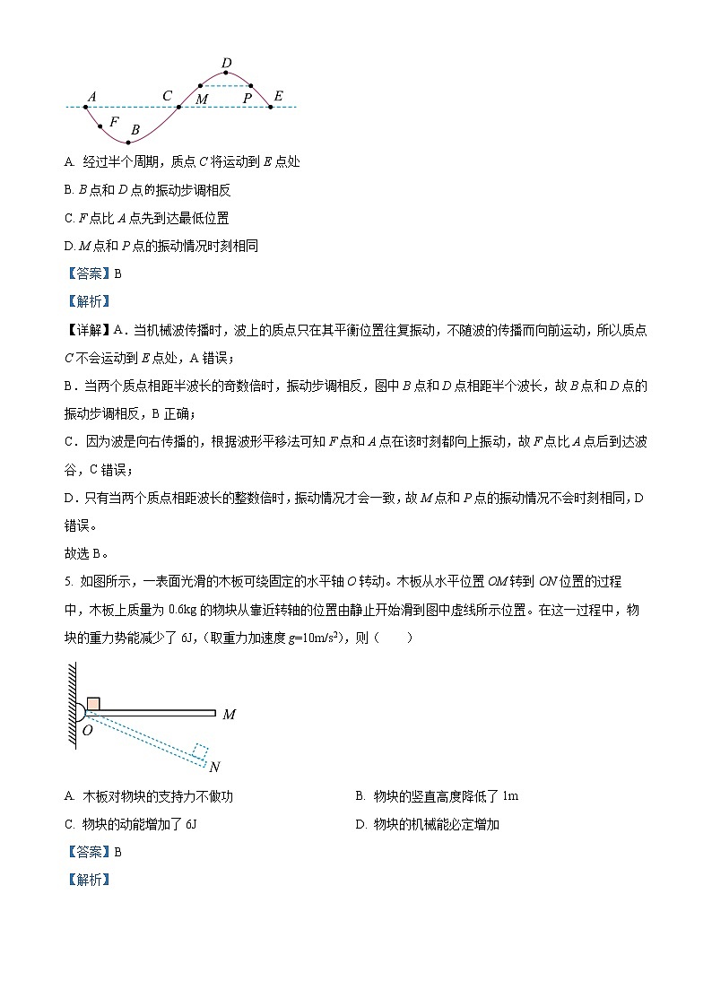 山西省大同市浑源中学2021-2022学年高二下学期期中物理试题含解析第3页