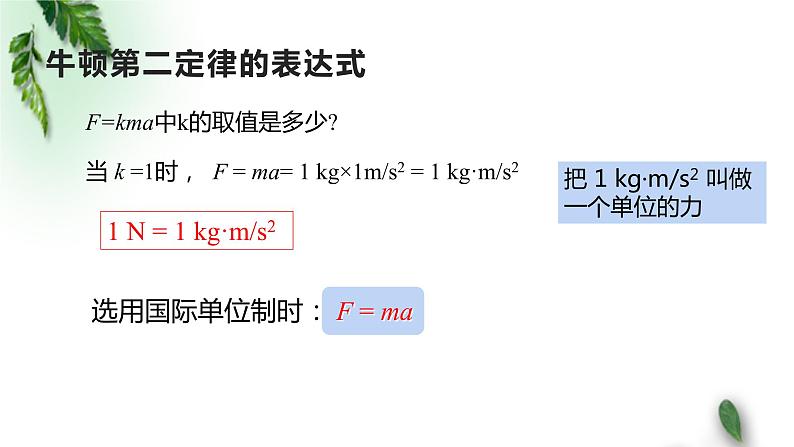 2022-2023年人教版(2019)新教材高中物理必修1 第4章运动和力的关系第3节牛顿第二定律(3)课件第7页