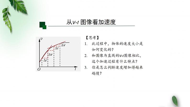 2022-2023年人教版(2019)新教材高中物理必修1 第1章运动的描述第4节速度变化快慢的描述-加速度(1)课件05