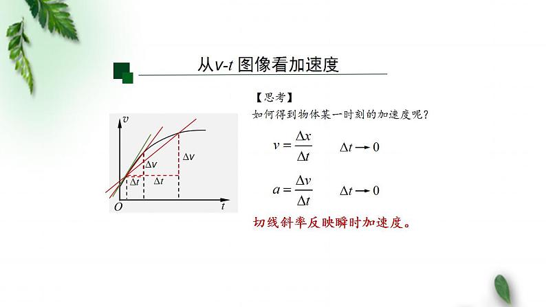 2022-2023年人教版(2019)新教材高中物理必修1 第1章运动的描述第4节速度变化快慢的描述-加速度(1)课件06