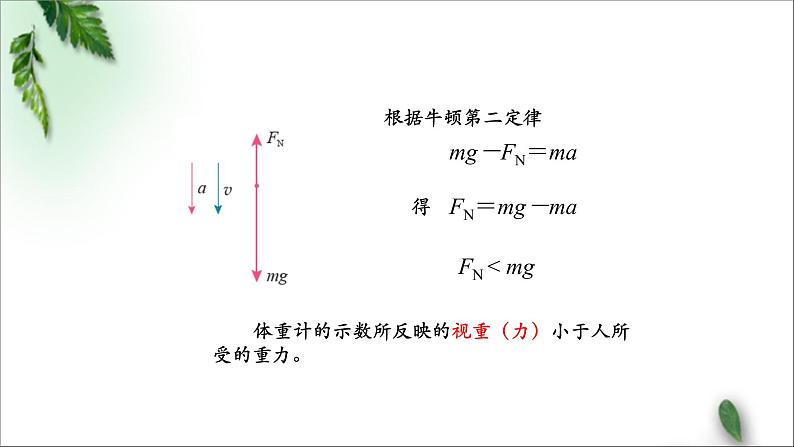 2022-2023年人教版(2019)新教材高中物理必修1 第4章运动和力的关系第6节超重和失重课件第5页